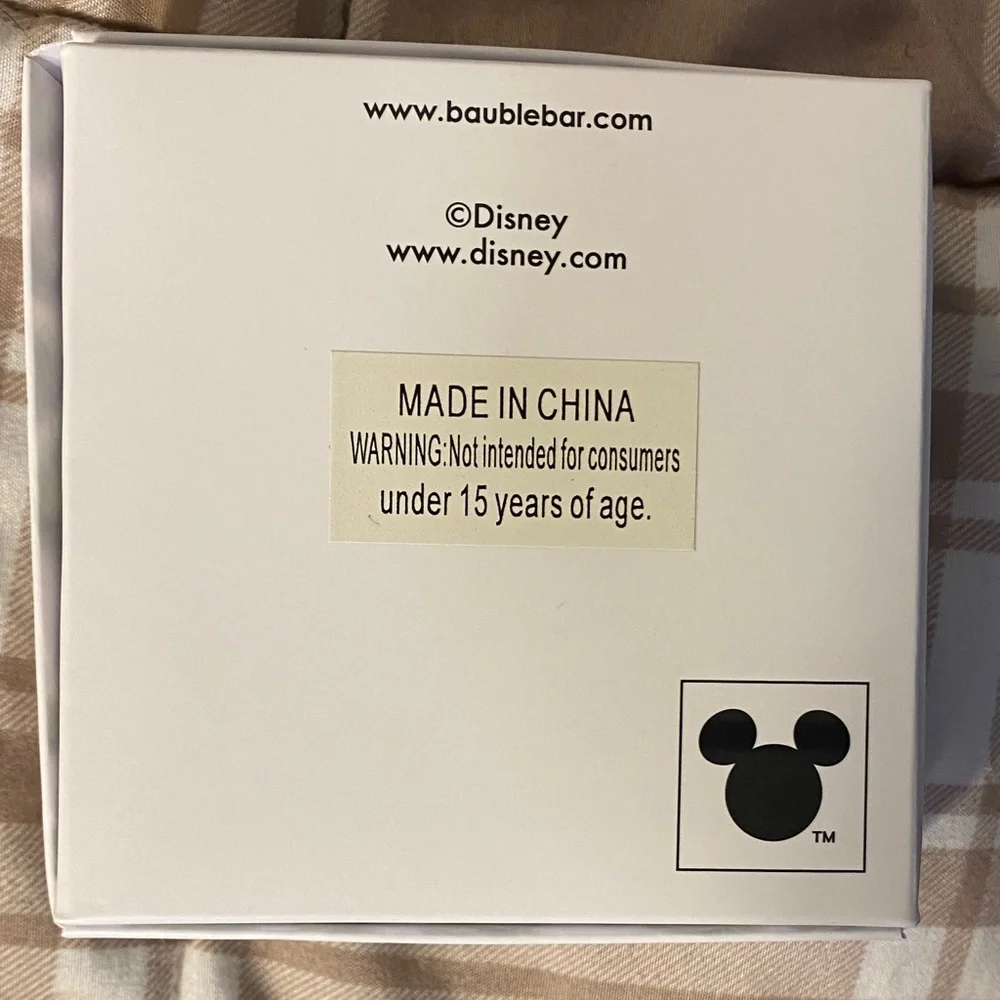 BaubleBar Disney Mickey Mouse Beach Charm Necklace NWT Summer Vacation Boxed